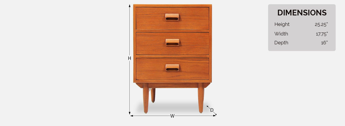 Danish Modern Teak Night Stands by Børge Mogensen for Søborg Møbler