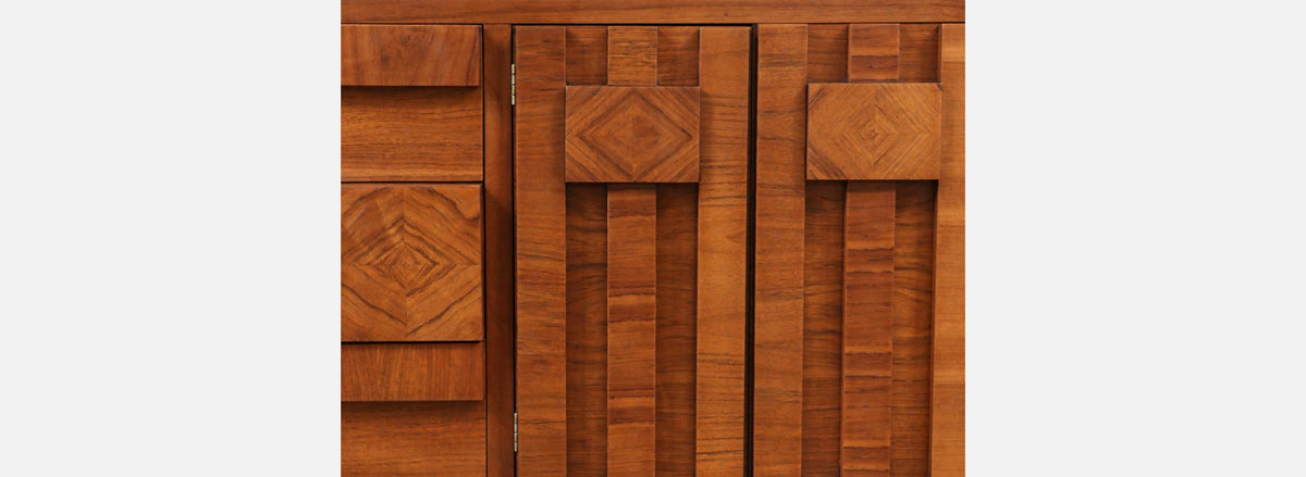 Mid-Century "Staccato" Brutalist Dresser by Lane