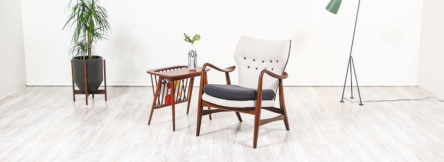 Arthur Umanoff Magazine Rack Side Table for Washington Woodcraft