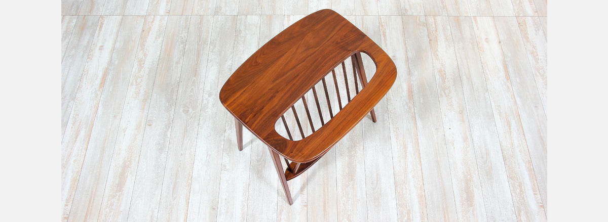 Arthur Umanoff Magazine Rack Side Table for Washington Woodcraft