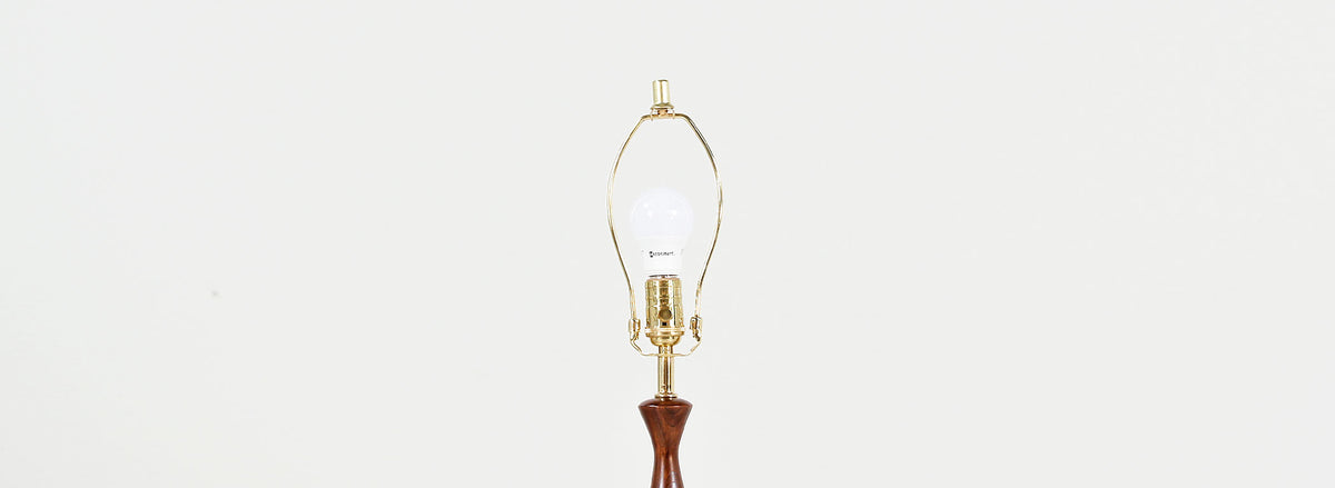 Tony Paul Brass & Walnut Table Lamp for Westwood Industries