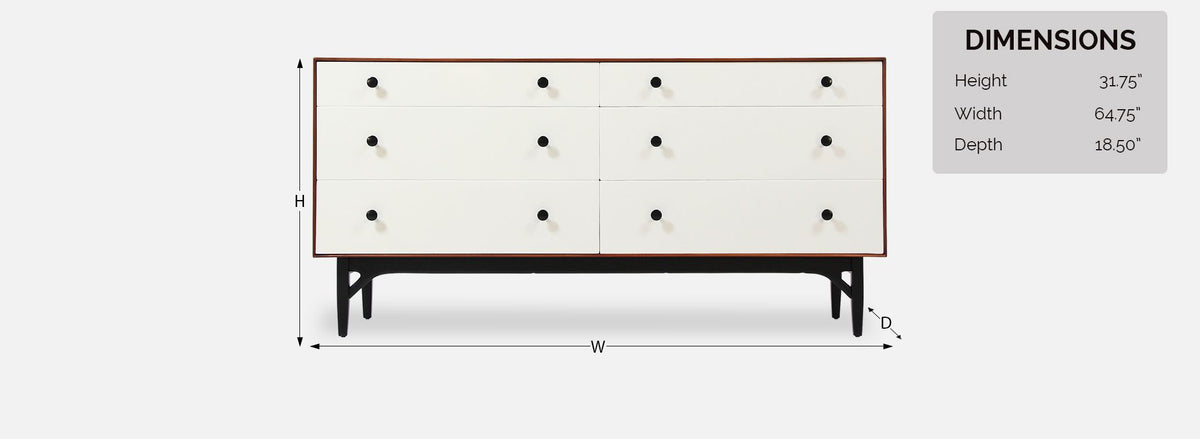 Greta M. Grossman Two-Tone Lacquered Dresser for Glenn of California