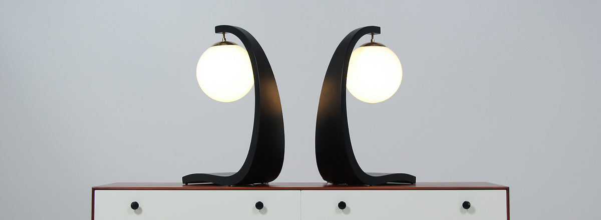Jack Haywood Sculptural Table Lamps by Modeline
