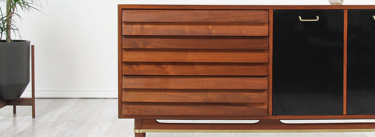 Mid-Century Lacquered & Walnut Dresser by Merton Gershun