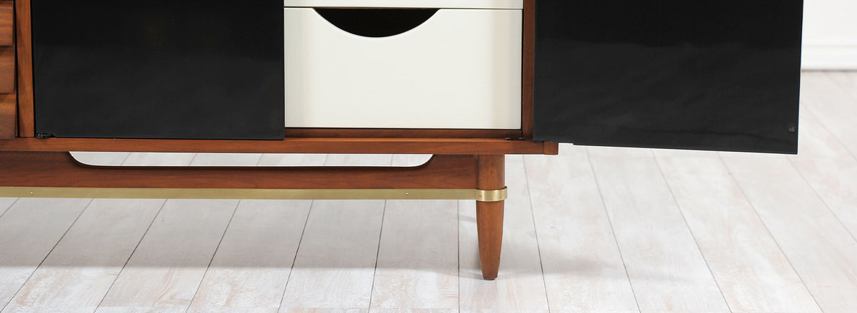 Mid-Century Lacquered & Walnut Dresser by Merton Gershun
