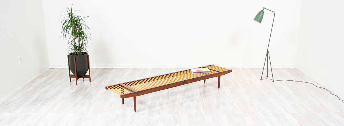 Milo Baughman Large Dowel Bench for Glenn of California