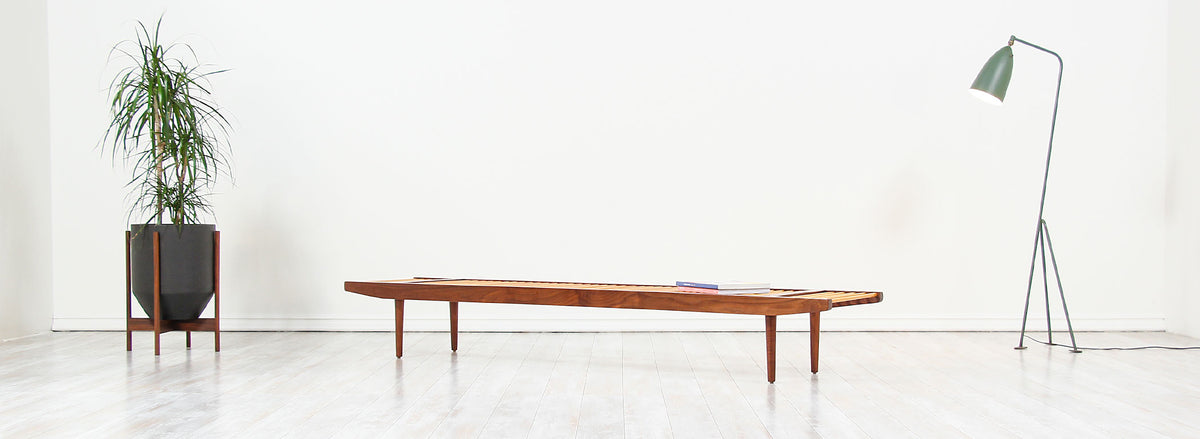 Milo Baughman Large Dowel Bench for Glenn of California