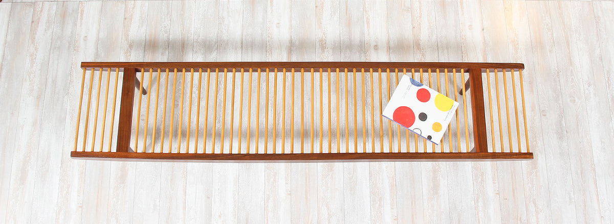 Milo Baughman Large Dowel Bench for Glenn of California