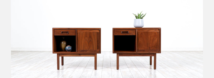 Jack Cartwright Walnut Night Stands for Founders Co. 