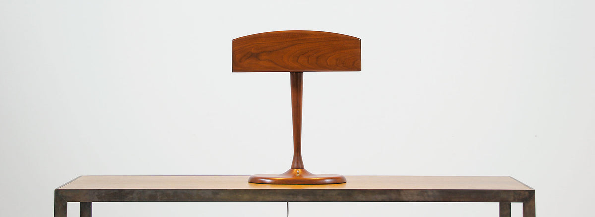 Mid-Century Modern Walnut Desk Lamp