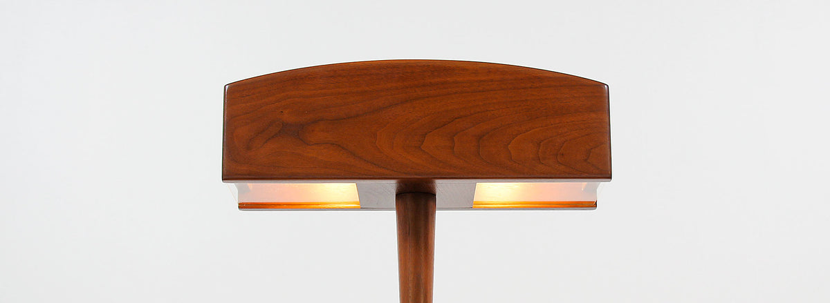 Mid-Century Modern Walnut Desk Lamp