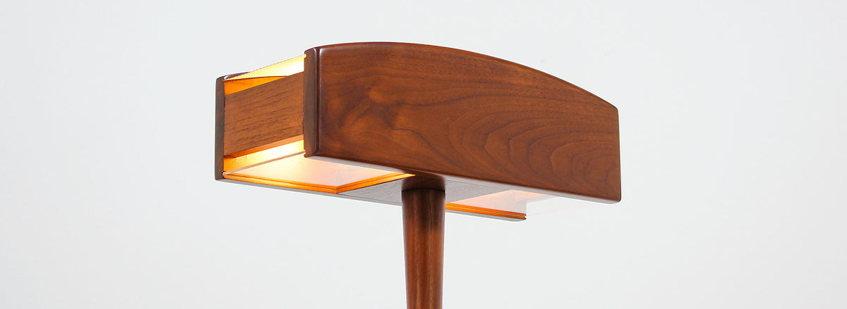 Mid-Century Modern Walnut Desk Lamp