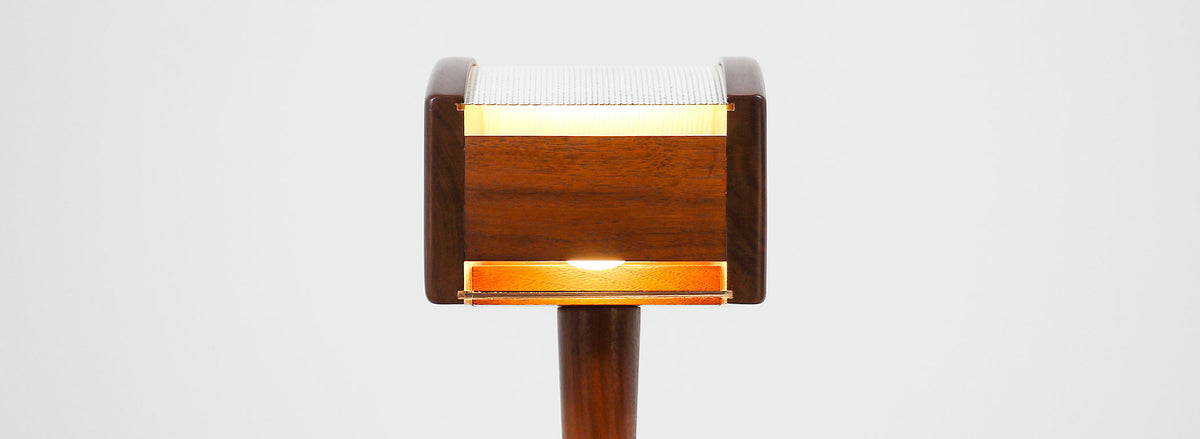 Mid-Century Modern Walnut Desk Lamp