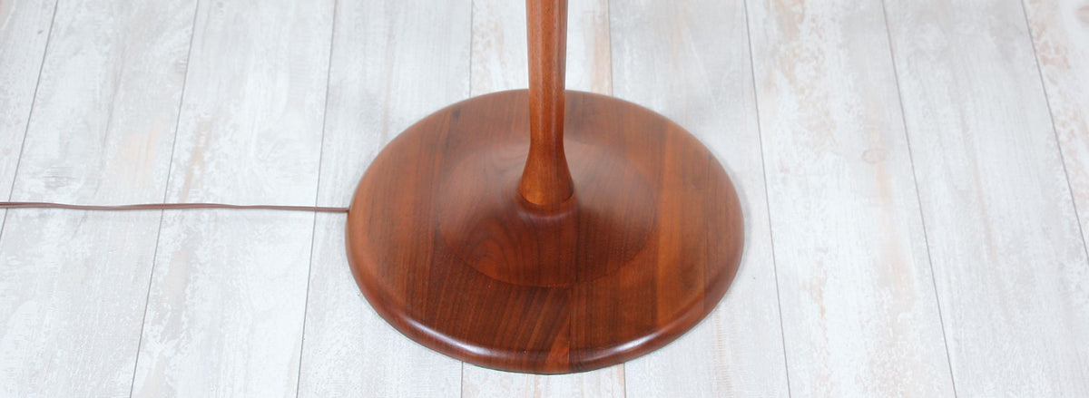 Mid-Century Floor Lamp with Magazine Tray by Laurel