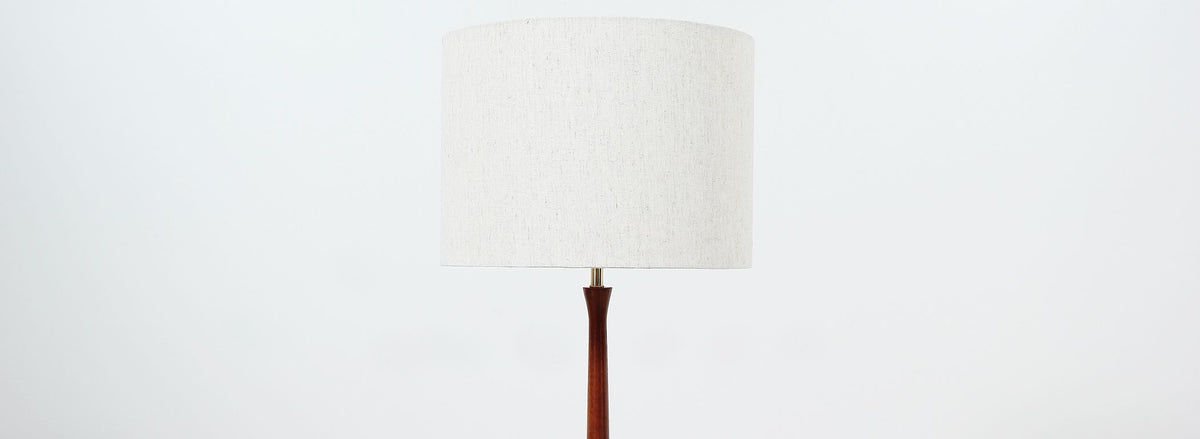 Mid-Century Floor Lamp with Magazine Tray by Laurel