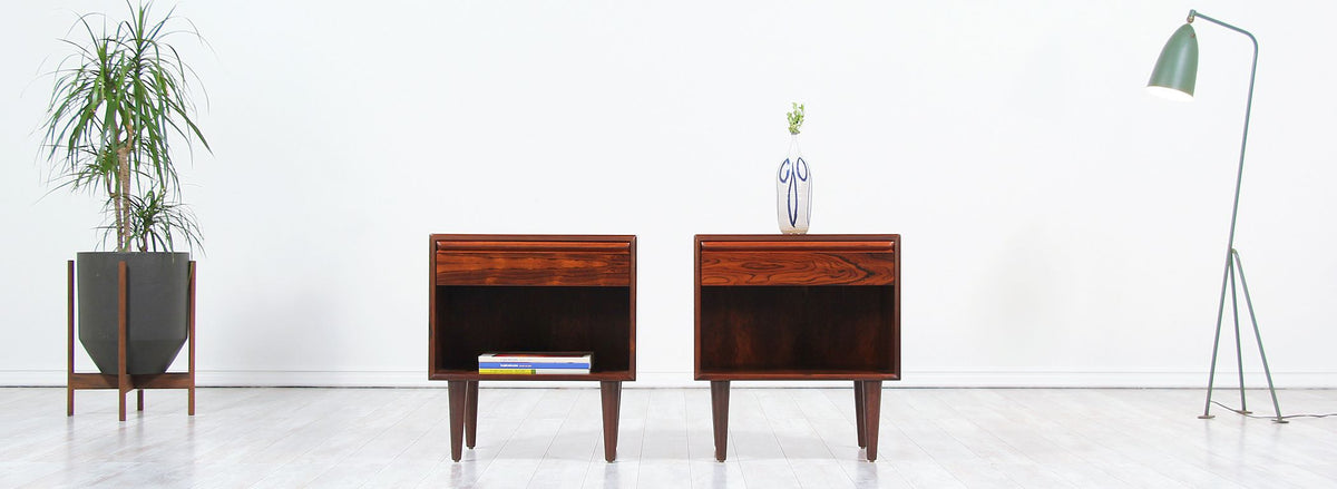 Mid-Century Norwegian Rosewood Night Stands by Westnofa