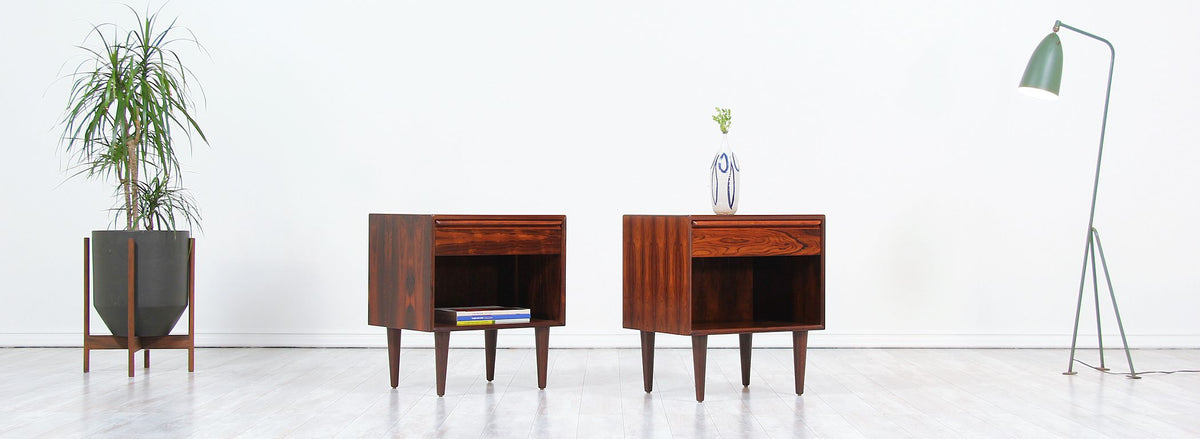 Mid-Century Norwegian Rosewood Night Stands by Westnofa