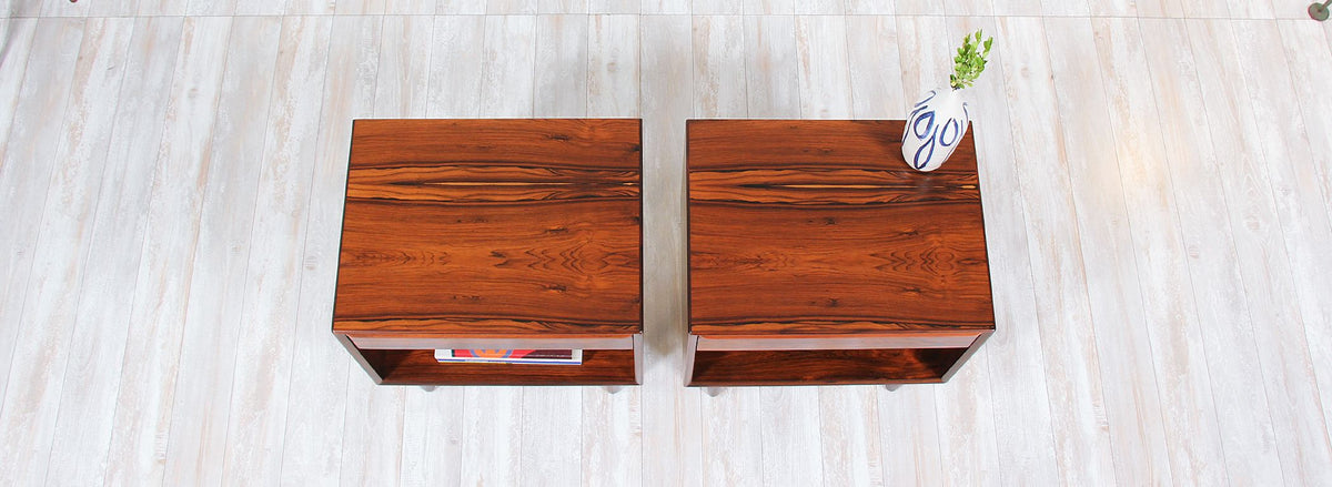 Mid-Century Norwegian Rosewood Night Stands by Westnofa