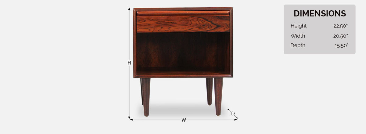Mid-Century Norwegian Rosewood Night Stands by Westnofa