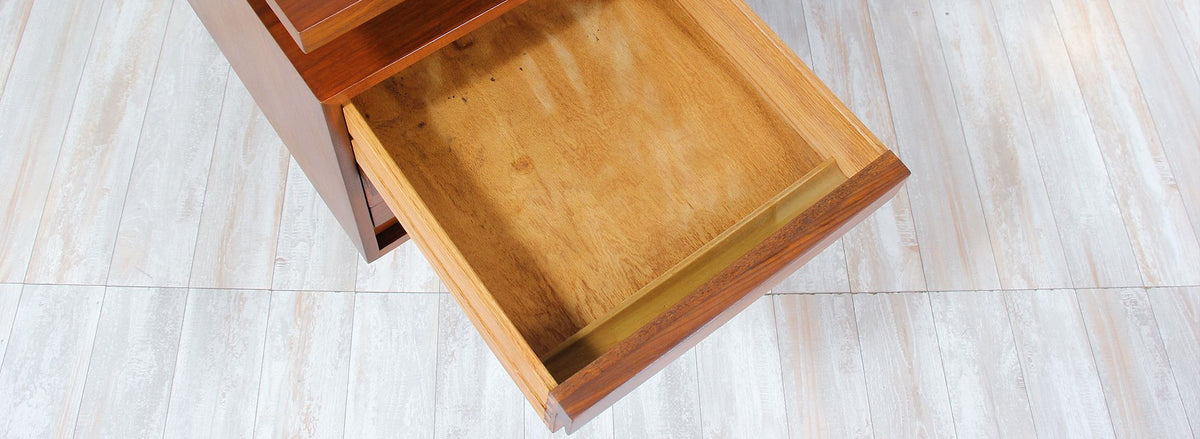 John Keal Executive Walnut & Chrome Desk for Brown Saltman