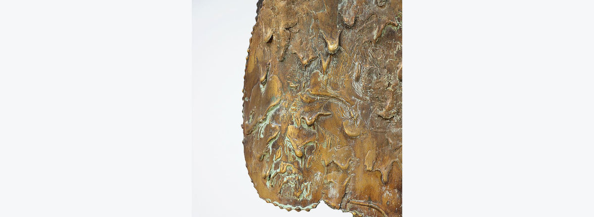 Curtis Jere Brutalist Drip-Finished Metal Owl Sculpture for Artisan House