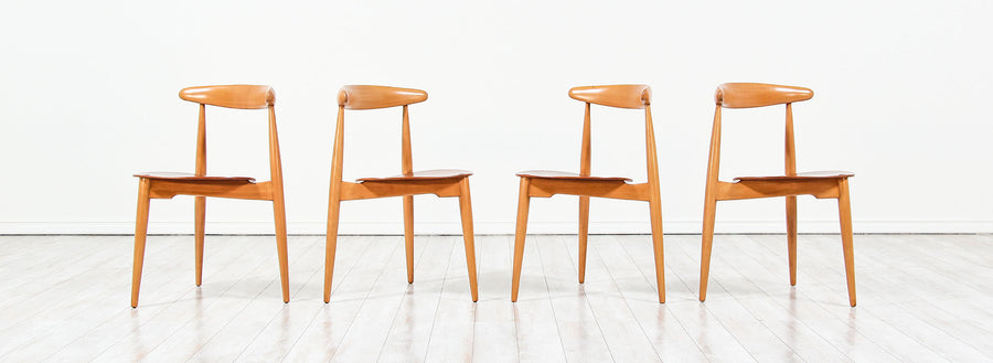 Hans J. Wegner "Heart" Dining Chairs for Fritz Hansen