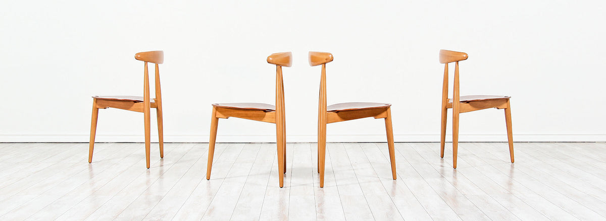 Hans J. Wegner "Heart" Dining Chairs for Fritz Hansen