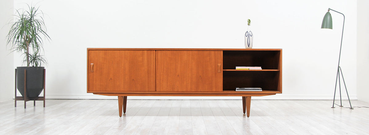 Danish Modern Teak Credenza by Clausen & Søn