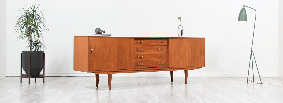 Danish Modern Teak Credenza by Clausen & Søn