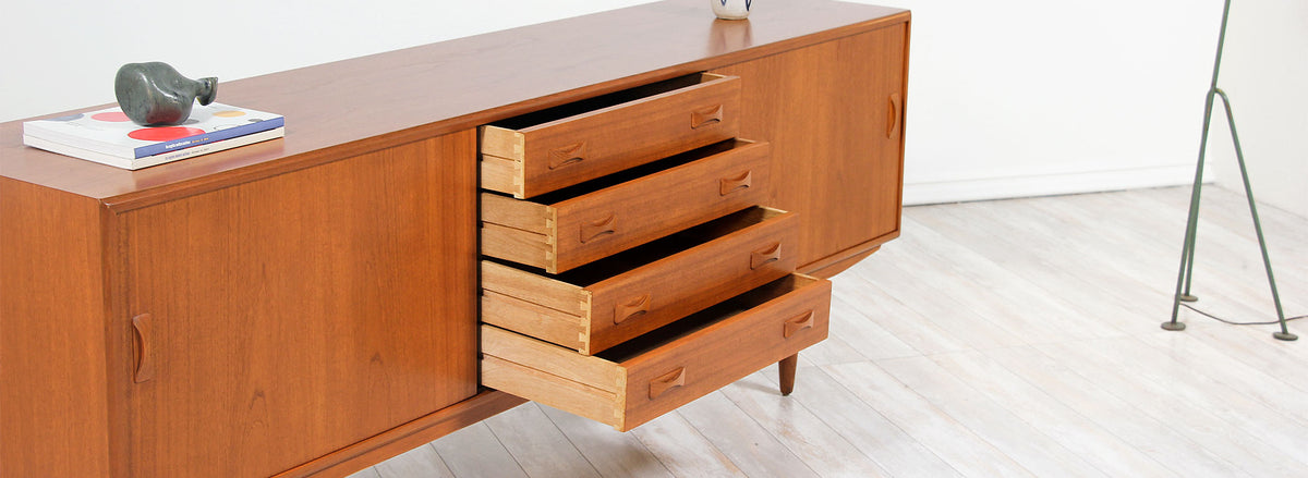 Danish Modern Teak Credenza by Clausen & Søn