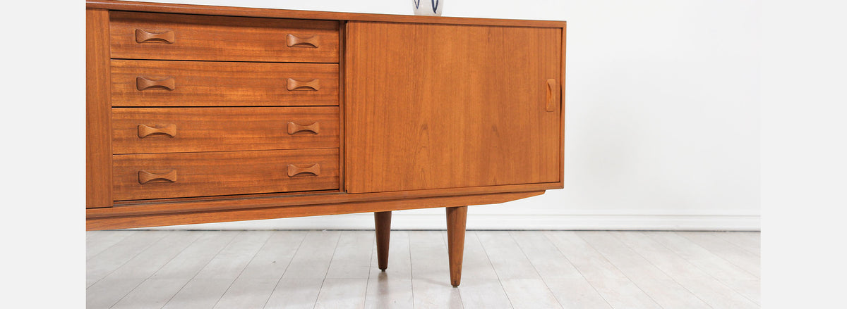 Danish Modern Teak Credenza by Clausen & Søn