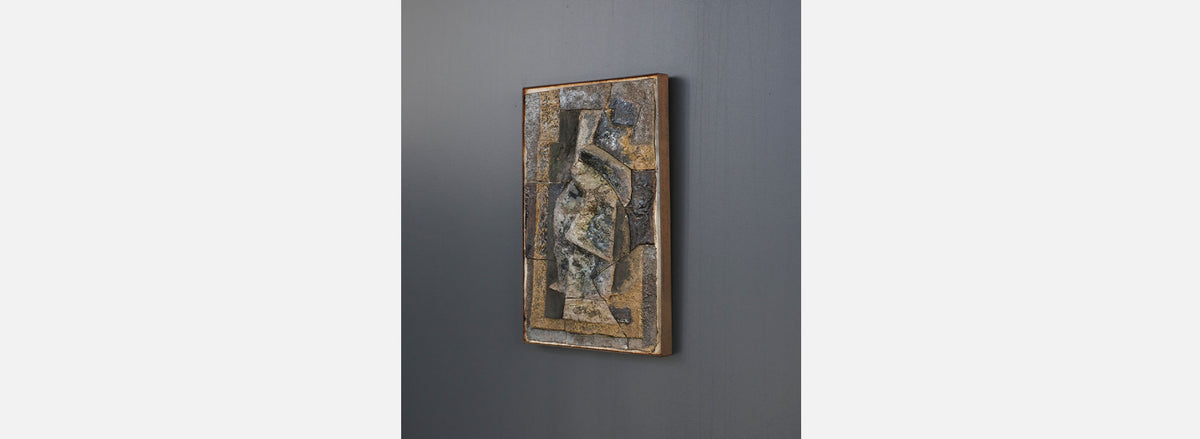 Mid-Century Modernist Cubist Concrete Wall Art