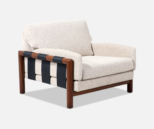 Adrian Pearsall Leather & Tweed Lounge Chair for Craft Associates