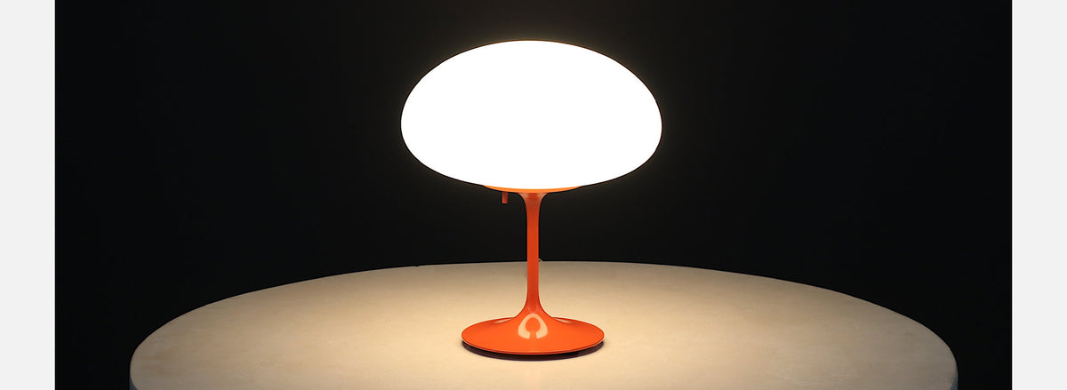 Bill Curry "Stemlite" Orange Mushroom Lamp for Design Line