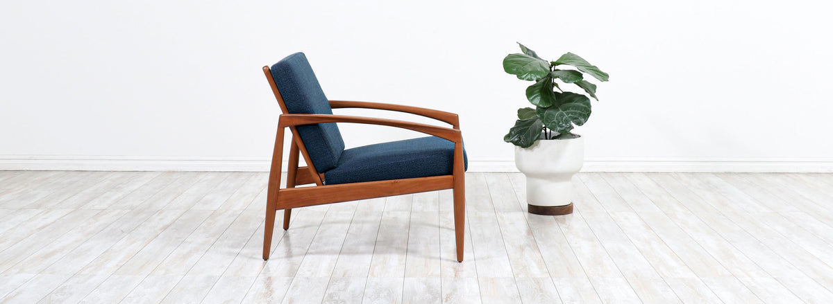 Kai Kristiansen "Paper Knife" Sculpted Teak Lounge Chair for Magnus Olesen