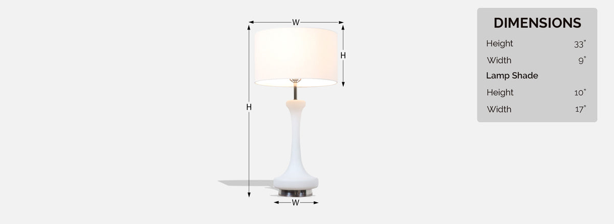 Mid-Century Modern Frosted Glass Table Lamp by Laurel 