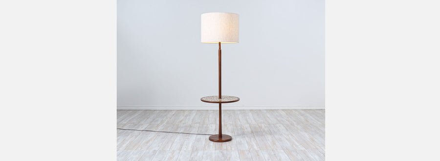 Jane & Gordon Martz Floor Lamp with Ceramic Coin Side Table for Marshall Studios