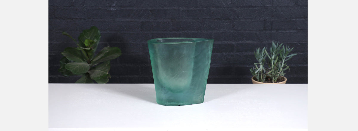 Terry Balle Resin Aqua Sculpture Vase