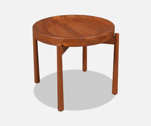 Mid-Century Swedish Modern Reversible Tray Top Side Table by Dux