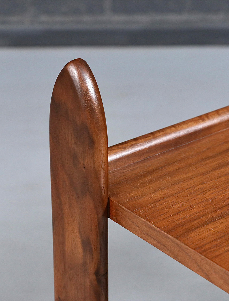 Custom Made Floating Walnut Bookshelf by Danish Modern LA