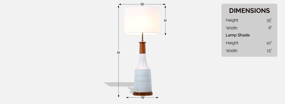 Gordon & Jane Martz Glazed Ceramic Table Lamp for Marshall Studios