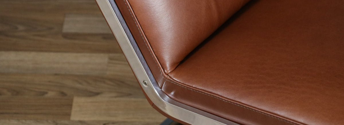 Poul Norreklit Cognac Leather & Steel Cantilever Lounge Chairs