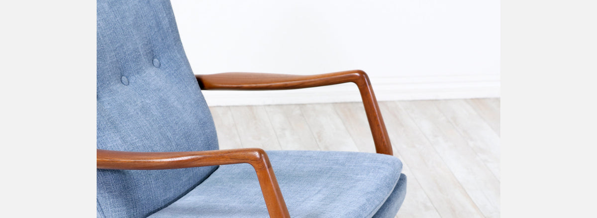 Kurt Olsen Model-215 Wing Back Lounge Chairs for Slagelse Møbelvaerk