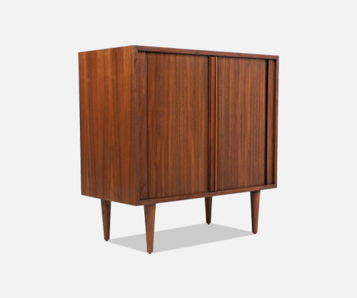 Mid-Century Modern Tambour-Door Cabinet