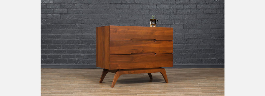 Mid-Century Californian Modern Sculpted Walnut Chest 