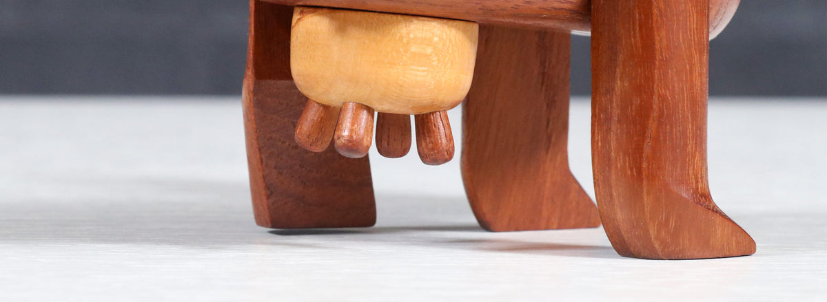 Danish Modern Teak Cow Figurine Sculpture by Sveistrup