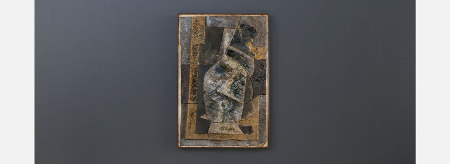 Mid-Century Modernist Cubist Concrete Wall Art