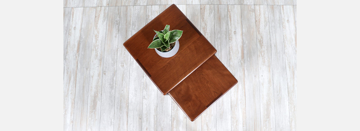 Gerald McCabe Nesting Cube Side Tables for Orange Crate Modern