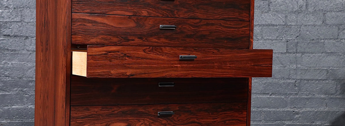 Jack Cartwright Brazilian Rosewood Highboy Dresser for Founders