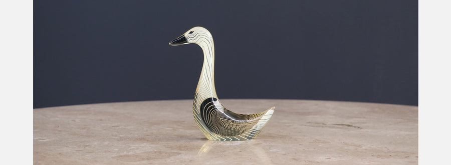 Abraham Palatnik Lucite Optic Art Swan Sculpture